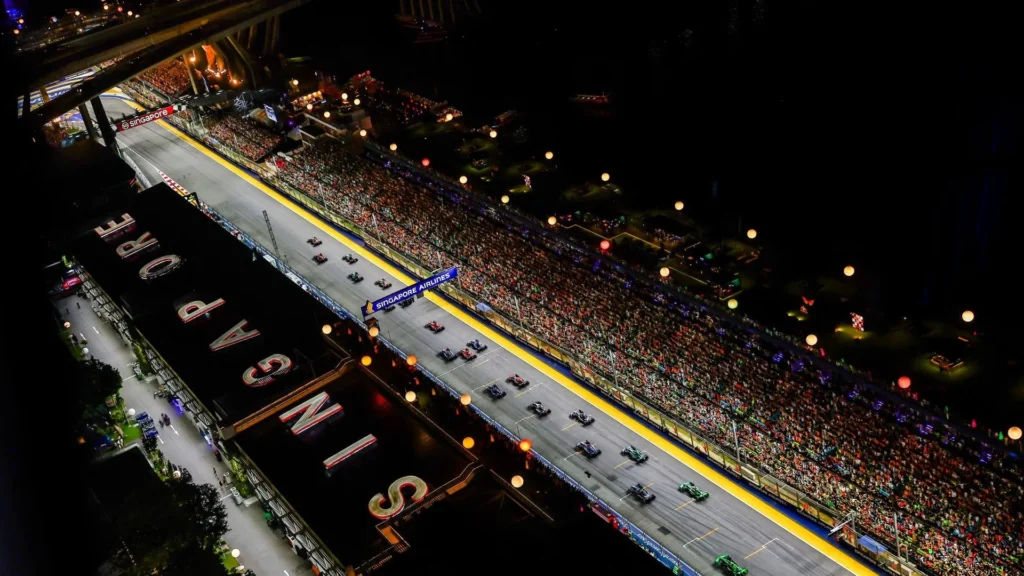Nighttime Formula 1 race in Singapore