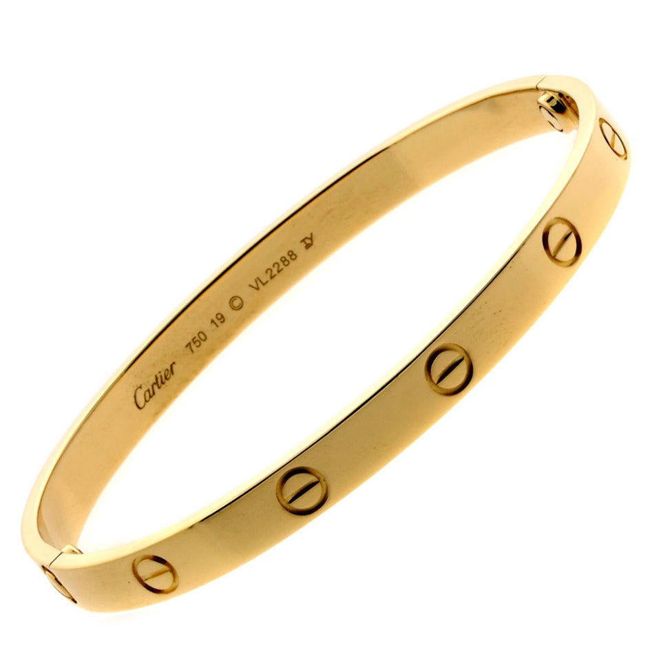 Gold Cartier Love bracelet with screw motifs
