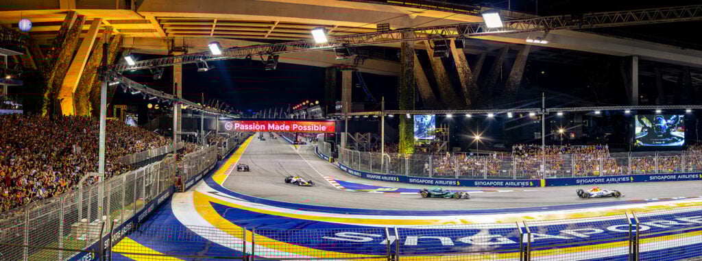 Nighttime Formula 1 race in Singapore