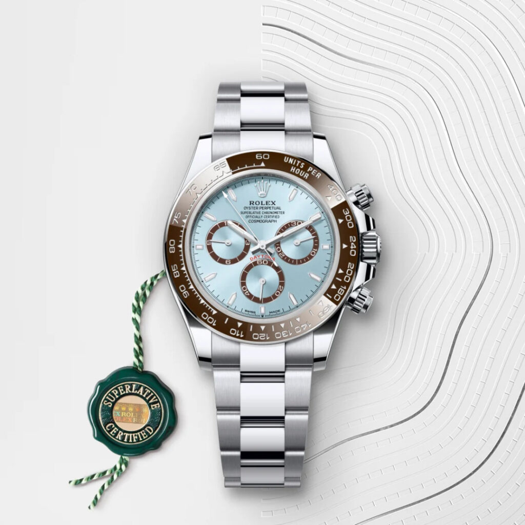 Rolex Daytona with ice blue dial and bracelet